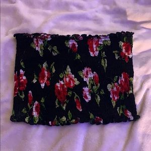 Floral print tube top